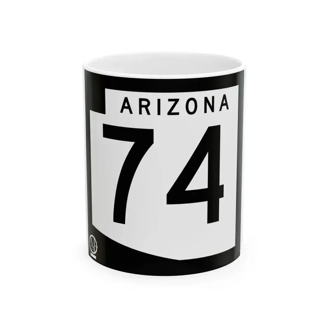 Arizona 74 1978 (Arizona) (Road Sign) White Coffee Mug 11oz - Go Mug Yourself