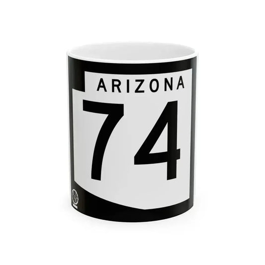 Arizona 74 1978 (Arizona) (Road Sign) White Coffee Mug 11oz - Go Mug Yourself