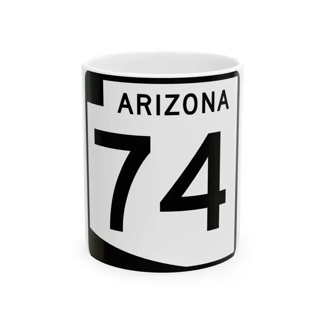 Arizona 74 (Arizona) (Road Sign) White Coffee Mug 11oz - Go Mug Yourself