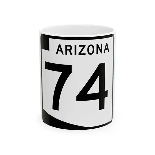 Arizona 74 (Arizona) (Road Sign) White Coffee Mug 11oz - Go Mug Yourself