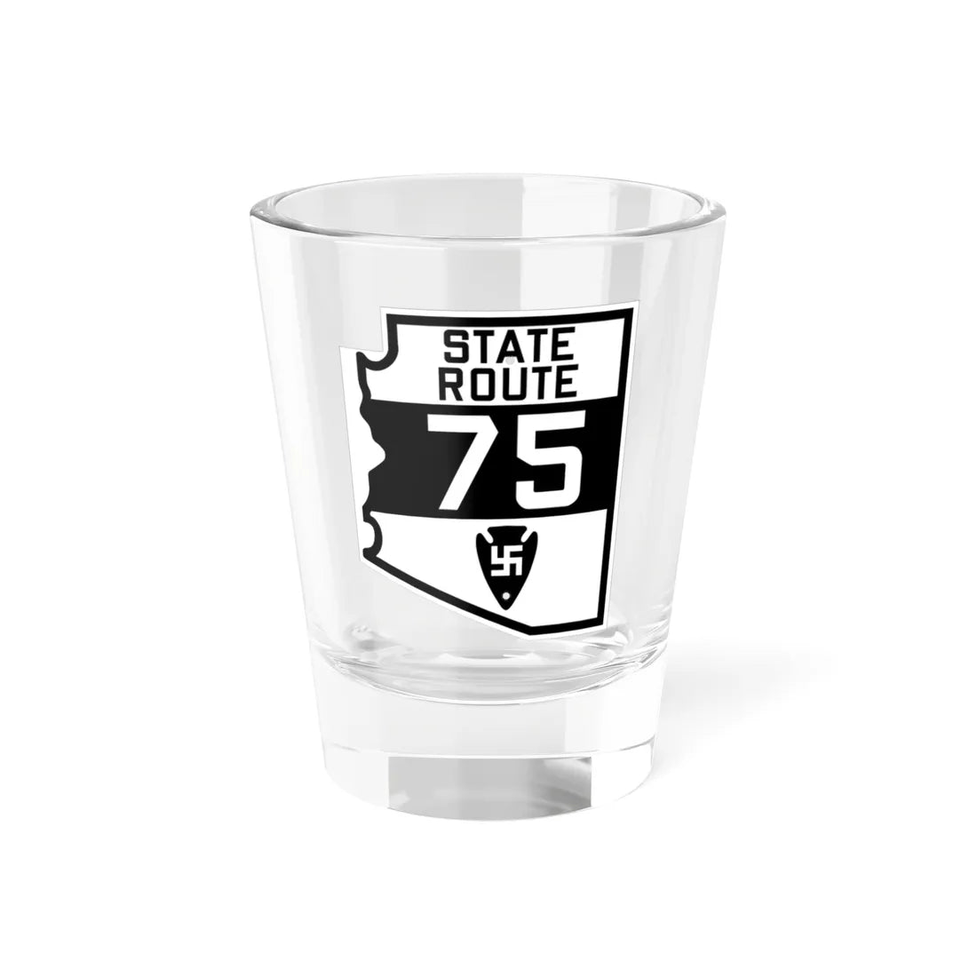 Arizona 75 1927 (Arizona) (Road Sign) Shot Glass 1.5oz 1.5oz - Go Mug Yourself