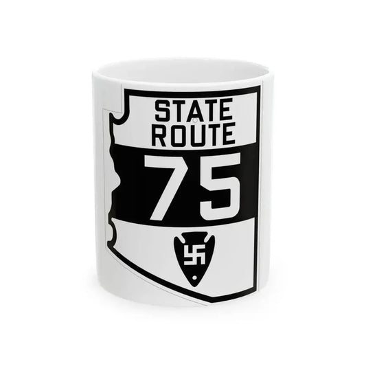 Arizona 75 1927 (Arizona) (Road Sign) White Coffee Mug 11oz - Go Mug Yourself