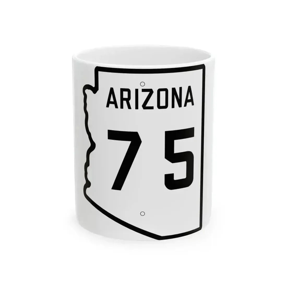 Arizona 75 1941 (Arizona) (Road Sign) White Coffee Mug 11oz - Go Mug Yourself