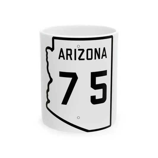 Arizona 75 1941 (Arizona) (Road Sign) White Coffee Mug 11oz - Go Mug Yourself