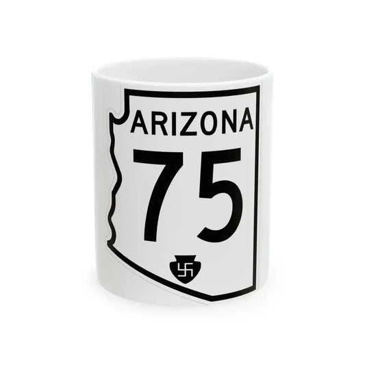 Arizona 75 1956 (Arizona) (Road Sign) White Coffee Mug 11oz - Go Mug Yourself