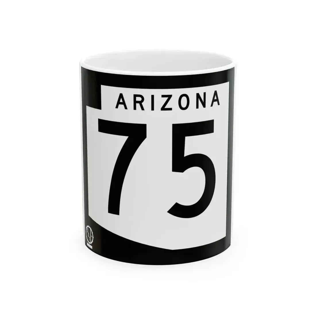 Arizona 75 1978 (Arizona) (Road Sign) White Coffee Mug 11oz - Go Mug Yourself