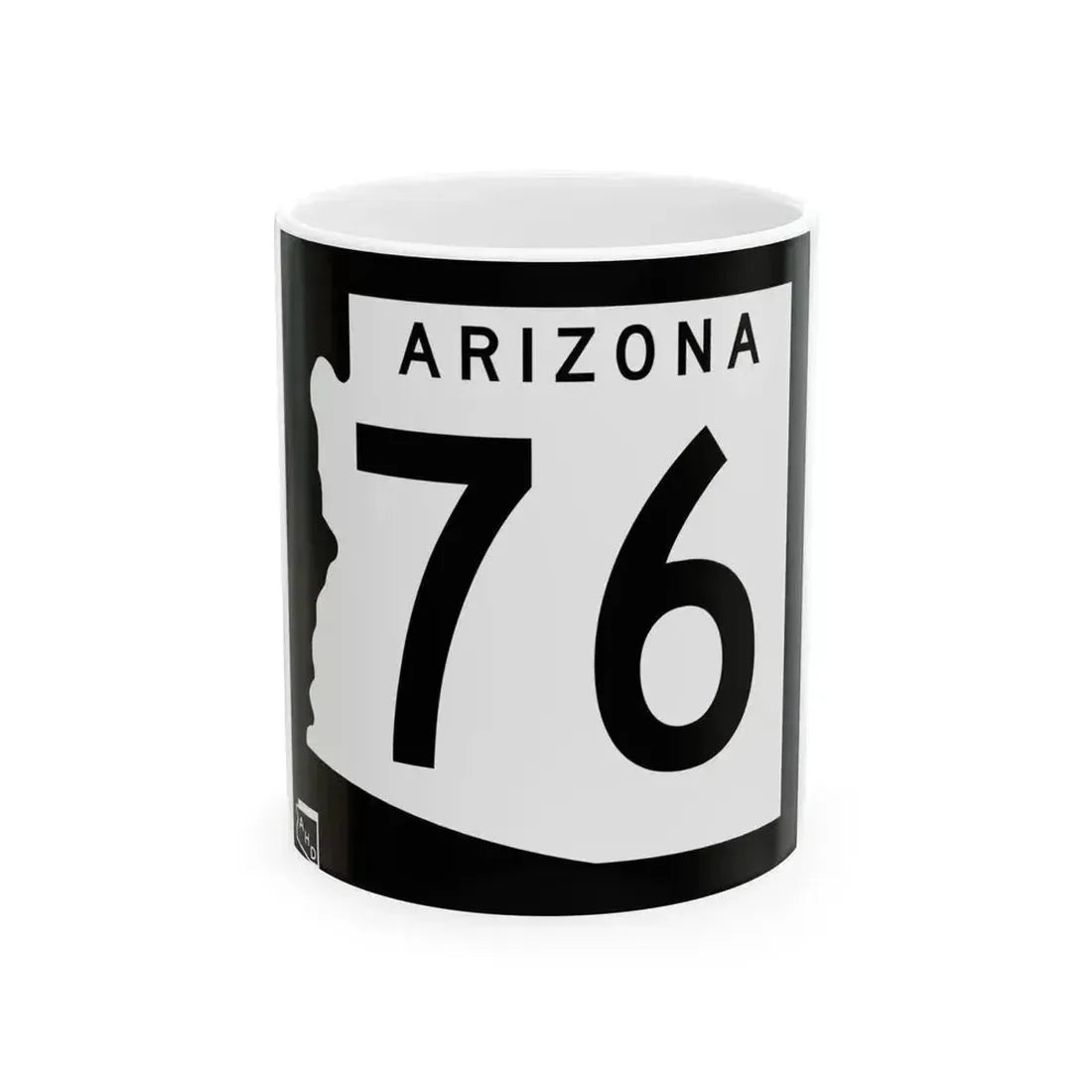 Arizona 76 1963 (Arizona) (Road Sign) White Coffee Mug 11oz - Go Mug Yourself