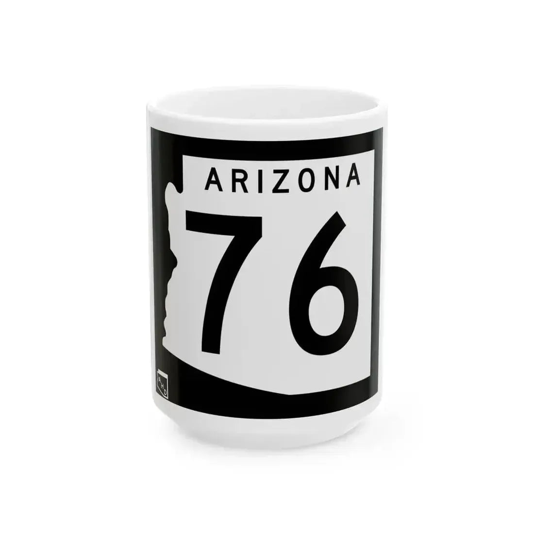 Arizona 76 1963 (Arizona) (Road Sign) White Coffee Mug 15oz - Go Mug Yourself