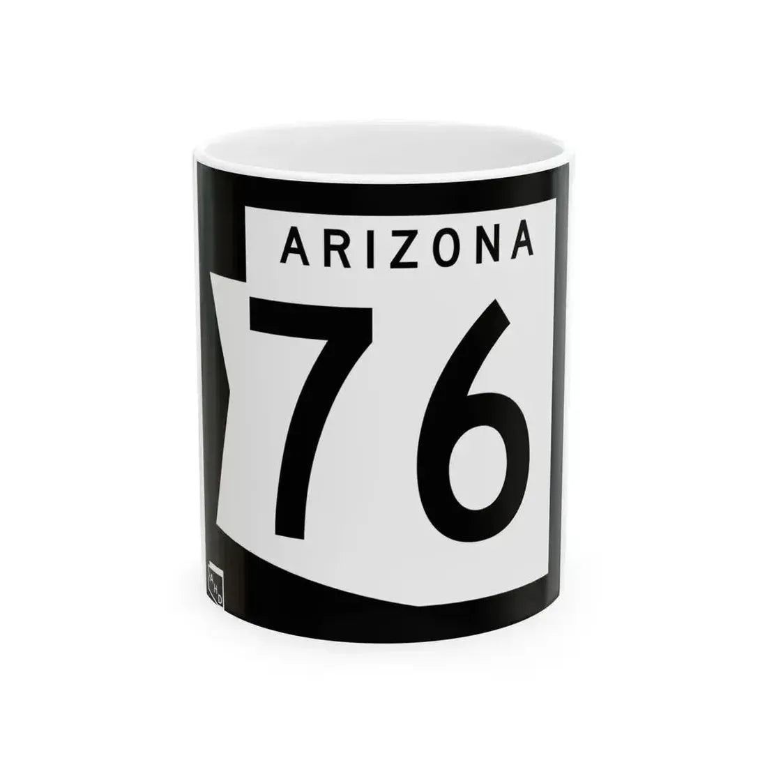Arizona 76 1973 (Arizona) (Road Sign) White Coffee Mug 11oz - Go Mug Yourself
