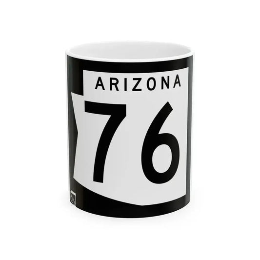 Arizona 76 1973 (Arizona) (Road Sign) White Coffee Mug 11oz - Go Mug Yourself