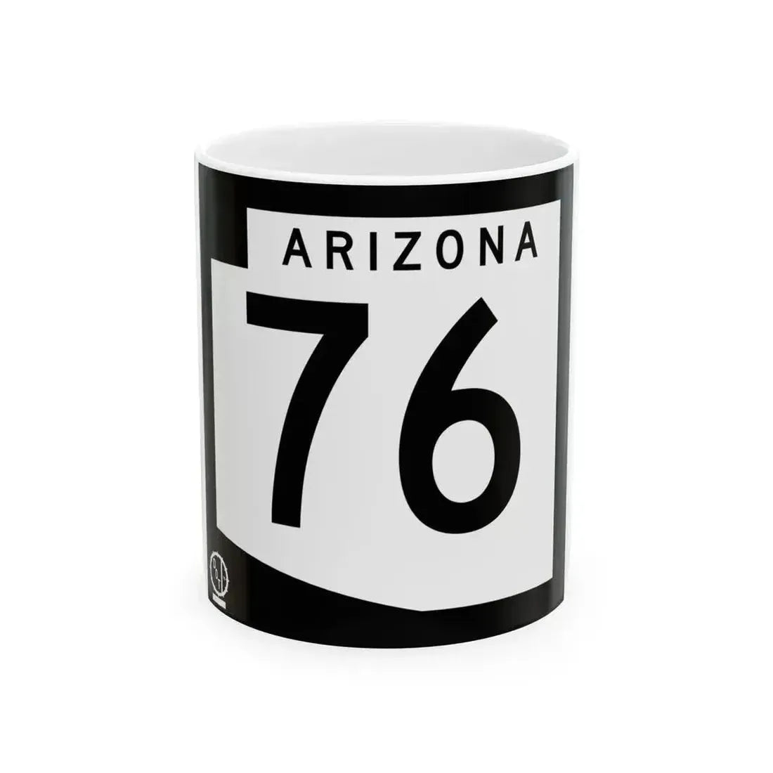 Arizona 76 1978 (Arizona) (Road Sign) White Coffee Mug 11oz - Go Mug Yourself