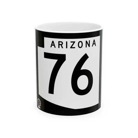 Arizona 76 1978 (Arizona) (Road Sign) White Coffee Mug 11oz - Go Mug Yourself
