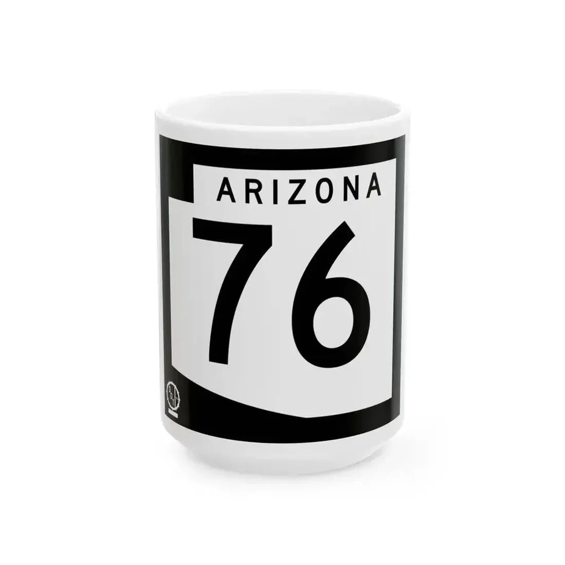 Arizona 76 1978 (Arizona) (Road Sign) White Coffee Mug 15oz - Go Mug Yourself