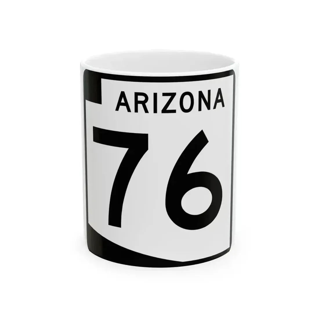 Arizona 76 (Arizona) (Road Sign) White Coffee Mug 11oz - Go Mug Yourself