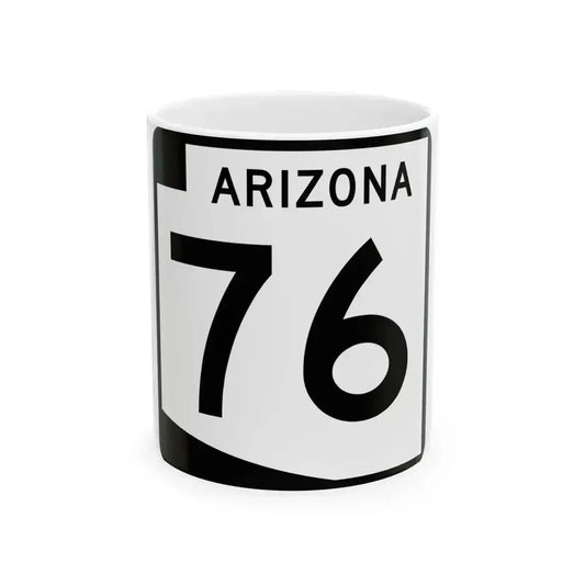Arizona 76 (Arizona) (Road Sign) White Coffee Mug 11oz - Go Mug Yourself