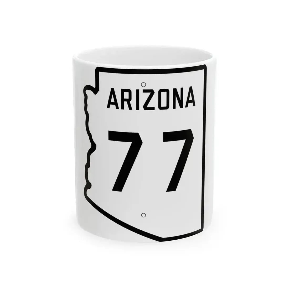Arizona 77 1941 (Arizona) (Road Sign) White Coffee Mug 11oz - Go Mug Yourself