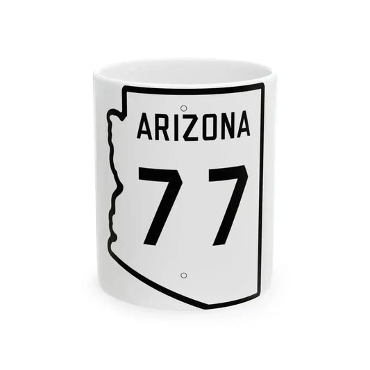 Arizona 77 1941 (Arizona) (Road Sign) White Coffee Mug 11oz - Go Mug Yourself