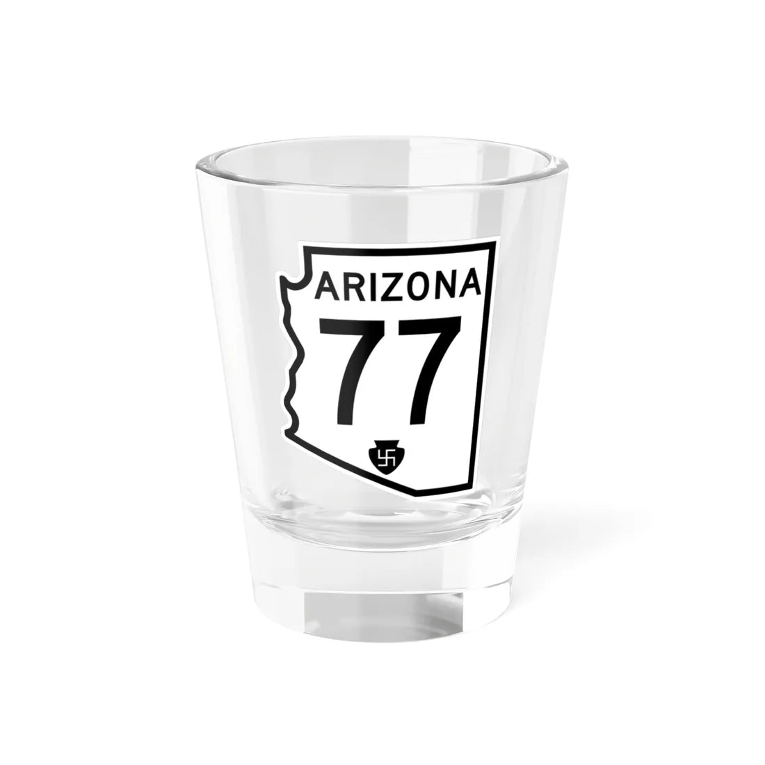 Arizona 77 1956 (Arizona) (Road Sign) Shot Glass 1.5oz 1.5oz - Go Mug Yourself