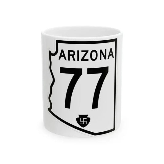 Arizona 77 1956 (Arizona) (Road Sign) White Coffee Mug 11oz - Go Mug Yourself