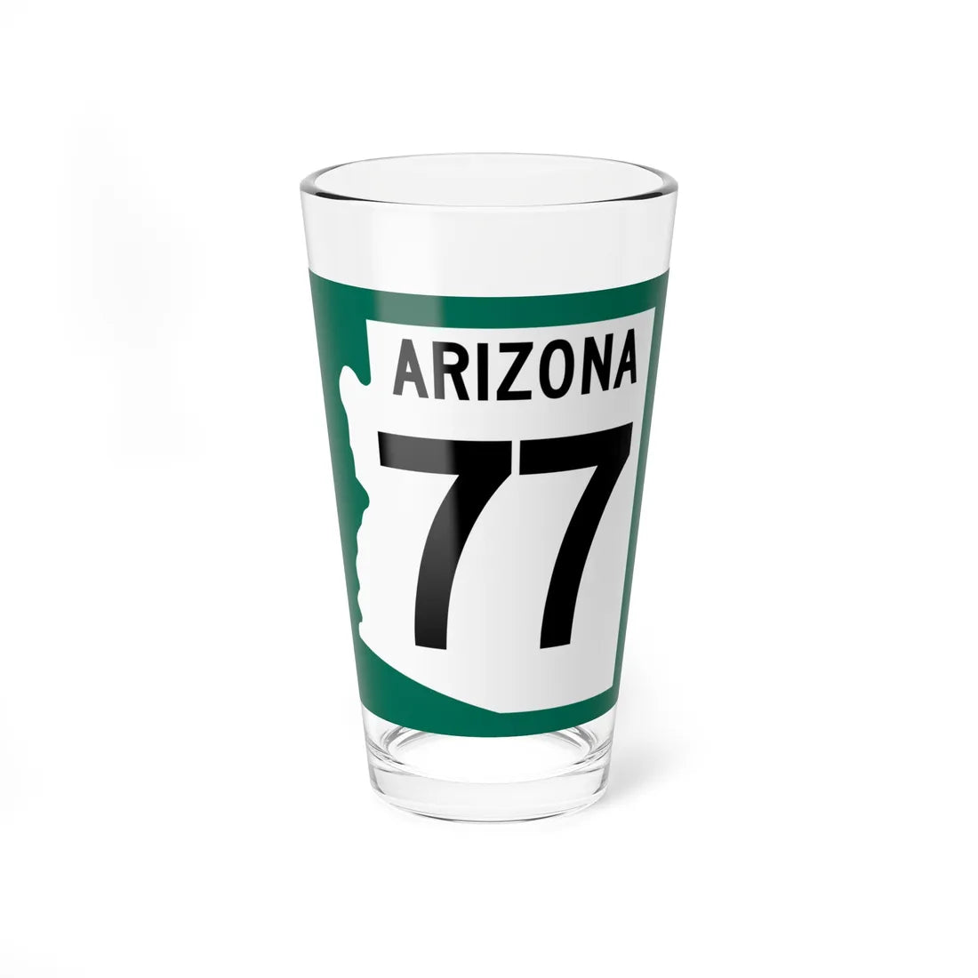 Arizona 77 1960 south (Arizona) (Road Sign) Pint Glss 16oz 16oz - Go Mug Yourself