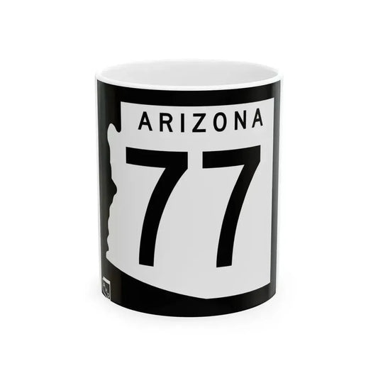 Arizona 77 1963 (Arizona) (Road Sign) White Coffee Mug 11oz - Go Mug Yourself