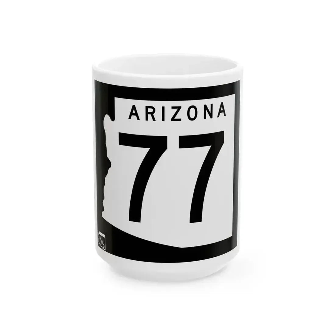 Arizona 77 1963 (Arizona) (Road Sign) White Coffee Mug 15oz - Go Mug Yourself