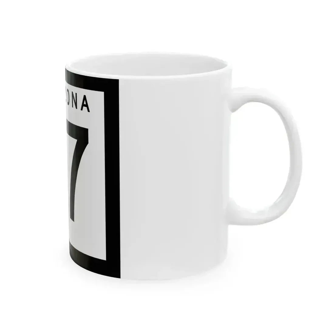 Arizona 77 1963 (Arizona) (Road Sign) White Coffee Mug - Go Mug Yourself