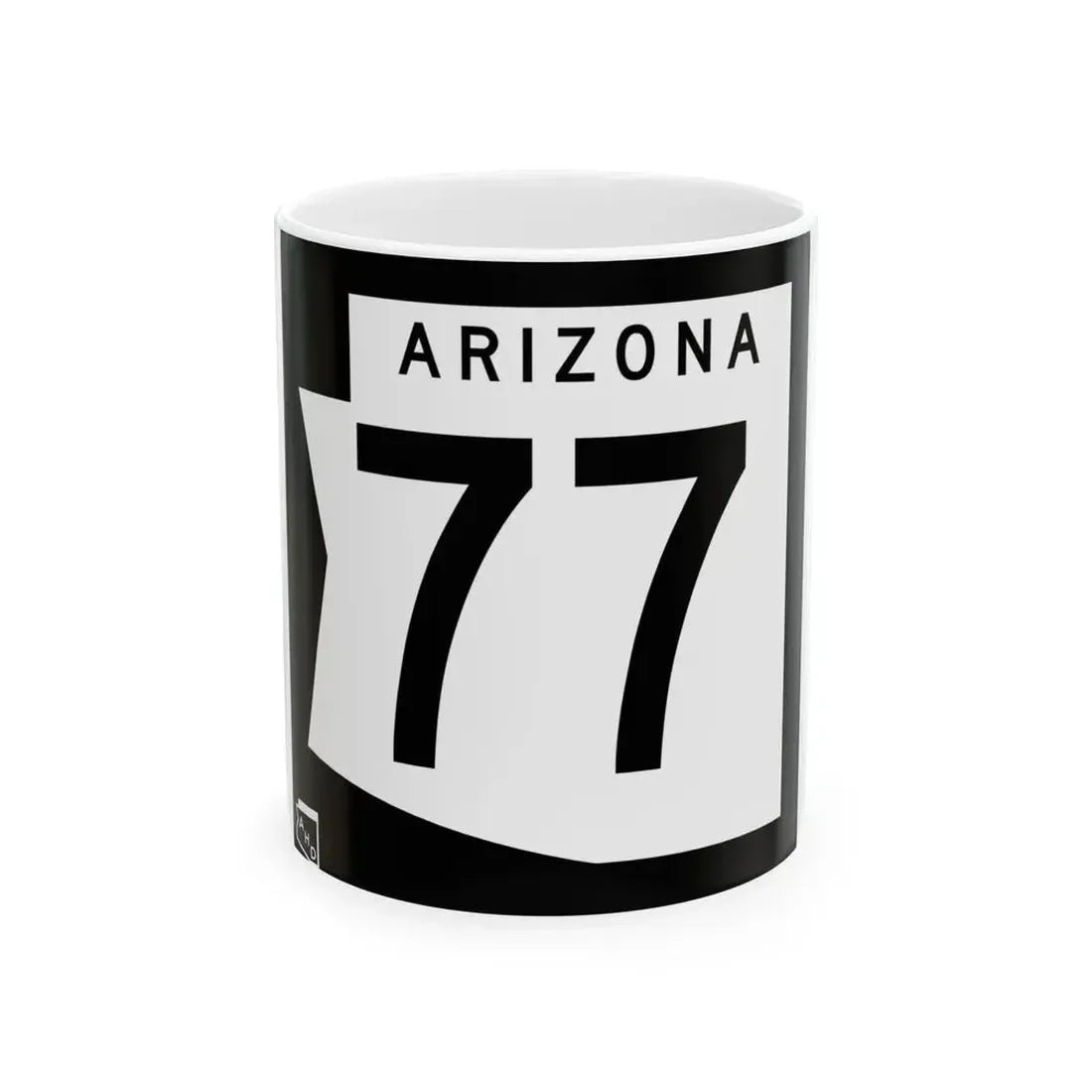 Arizona 77 1973 (Arizona) (Road Sign) White Coffee Mug 11oz - Go Mug Yourself