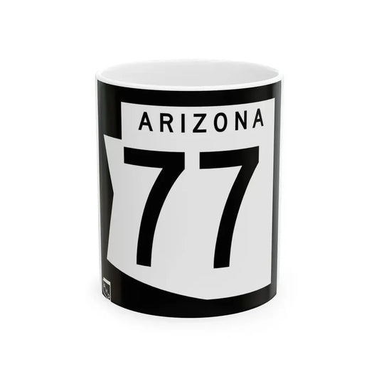 Arizona 77 1973 (Arizona) (Road Sign) White Coffee Mug 11oz - Go Mug Yourself