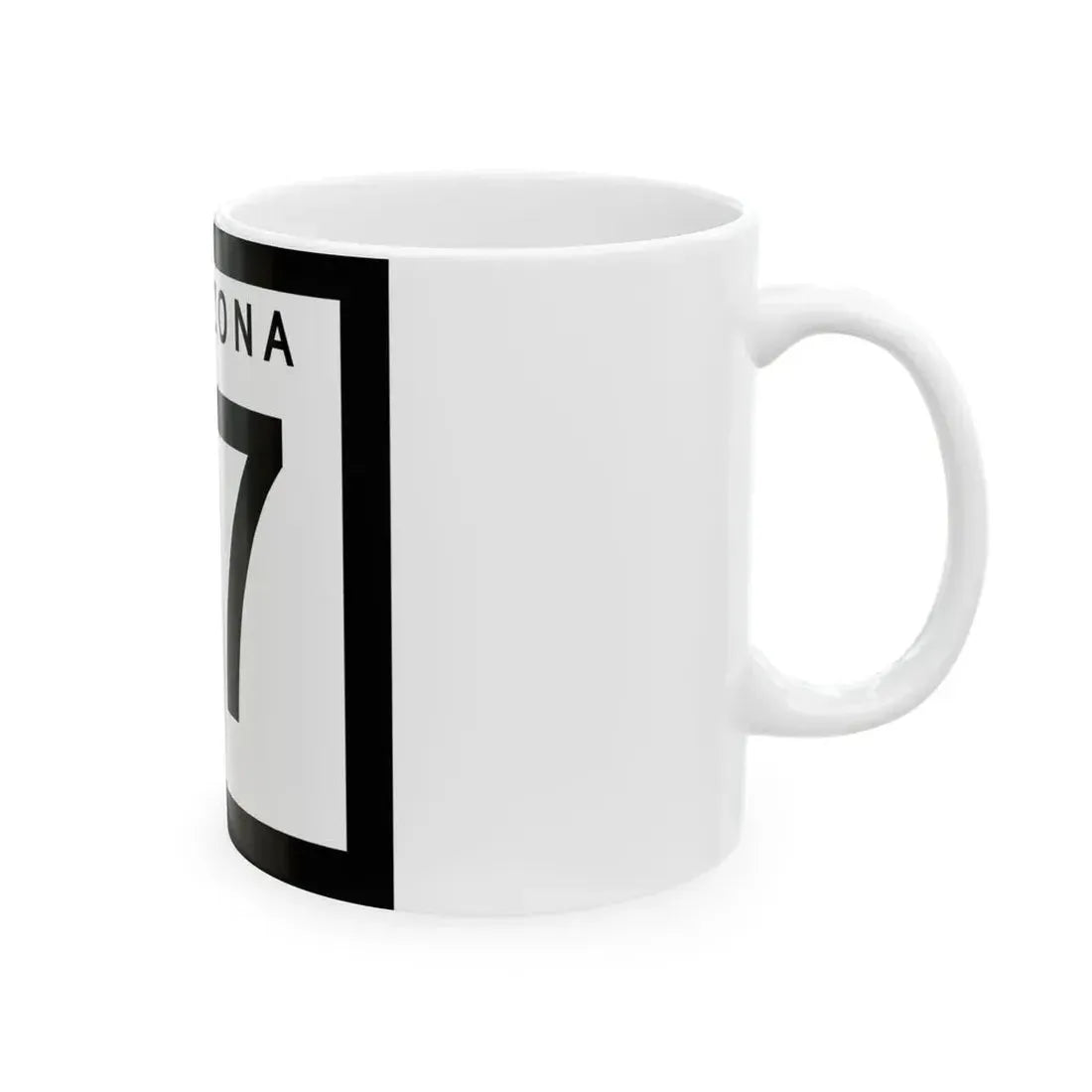 Arizona 77 1973 (Arizona) (Road Sign) White Coffee Mug - Go Mug Yourself