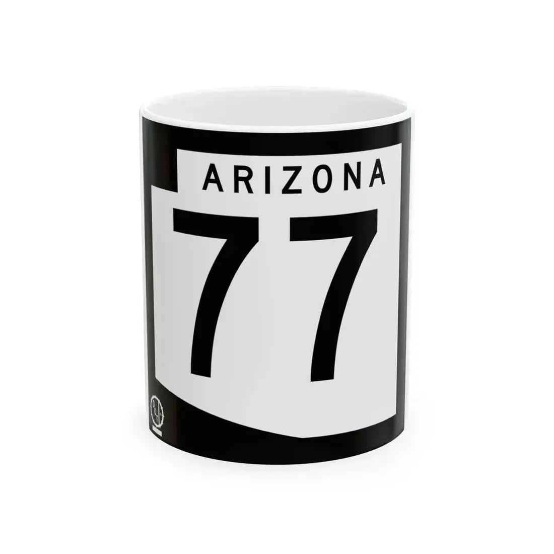 Arizona 77 1978 (Arizona) (Road Sign) White Coffee Mug 11oz - Go Mug Yourself