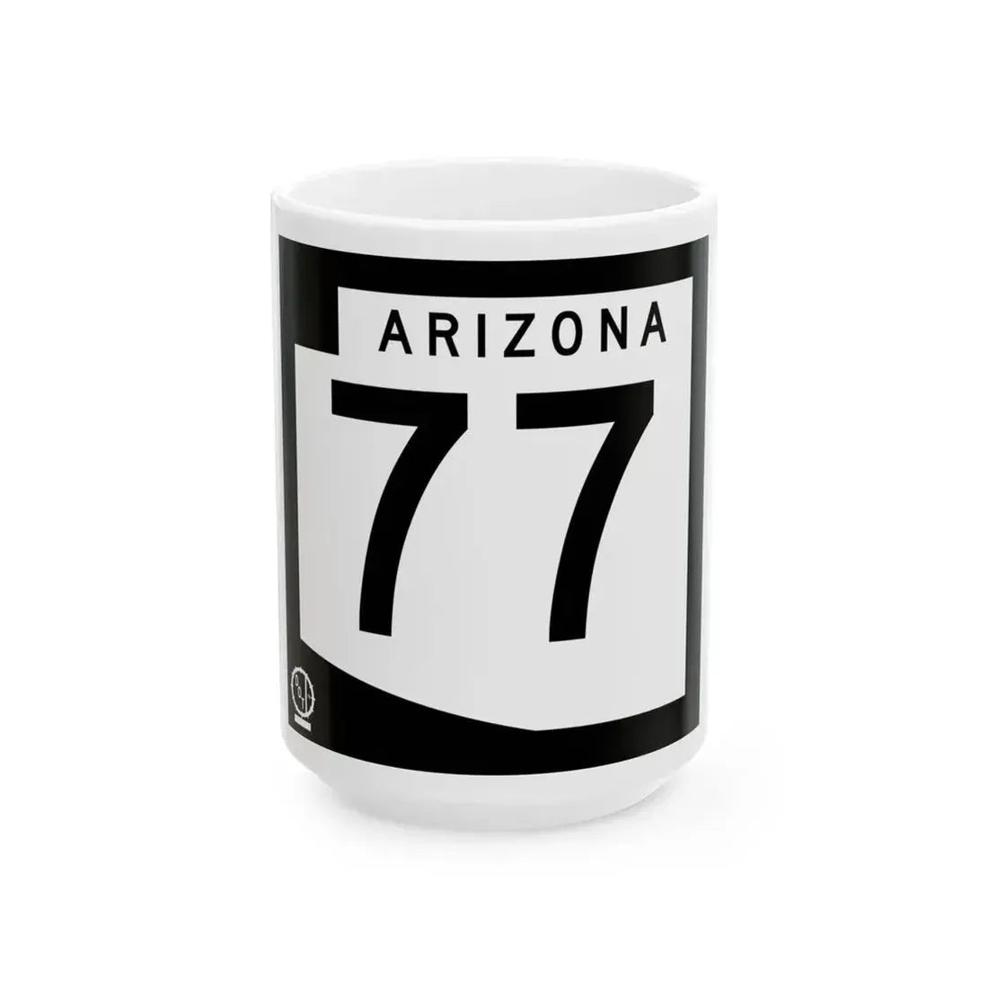 Arizona 77 1978 (Arizona) (Road Sign) White Coffee Mug 15oz - Go Mug Yourself