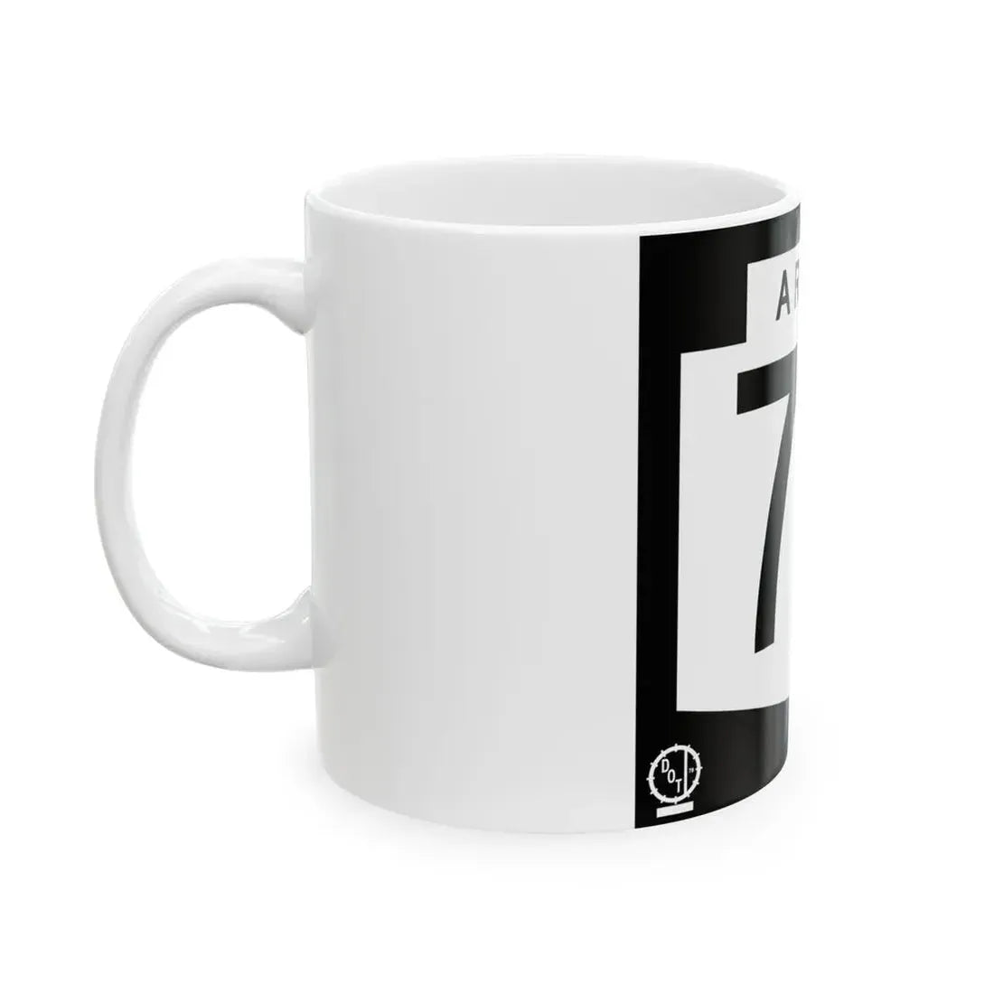 Arizona 77 1978 (Arizona) (Road Sign) White Coffee Mug - Go Mug Yourself