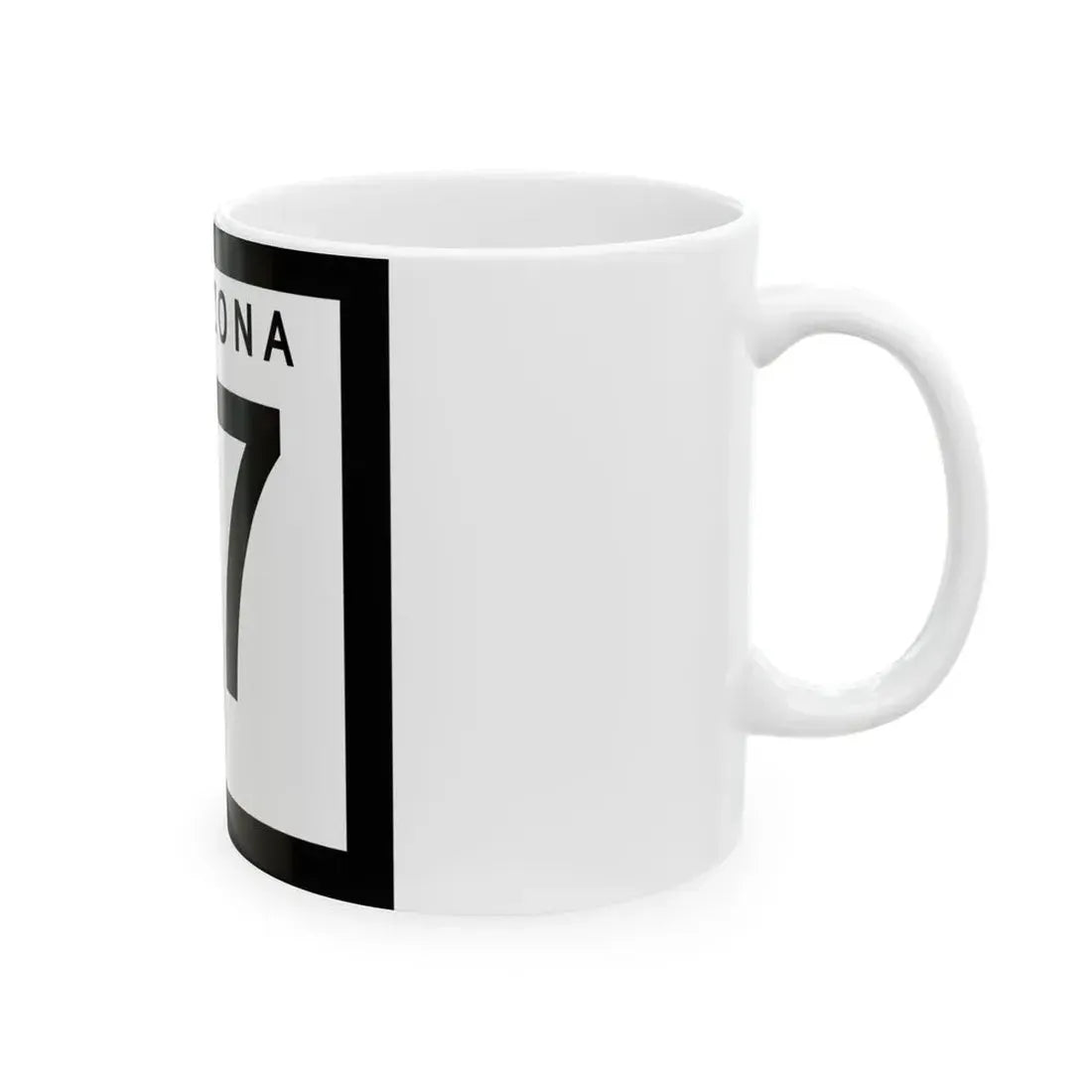 Arizona 77 1978 (Arizona) (Road Sign) White Coffee Mug - Go Mug Yourself