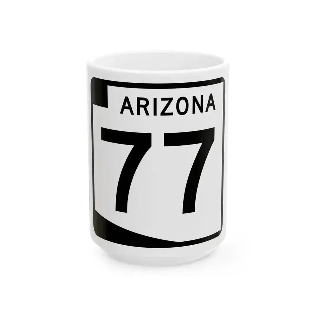 Arizona 77 (Arizona) (Road Sign) White Coffee Mug 15oz - Go Mug Yourself