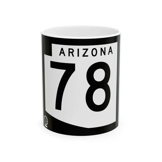 Arizona 78 1978 (Arizona) (Road Sign) White Coffee Mug 11oz - Go Mug Yourself