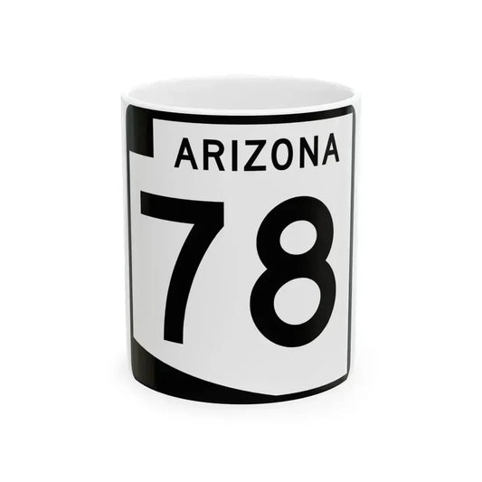 Arizona 78 (Arizona) (Road Sign) White Coffee Mug 11oz - Go Mug Yourself