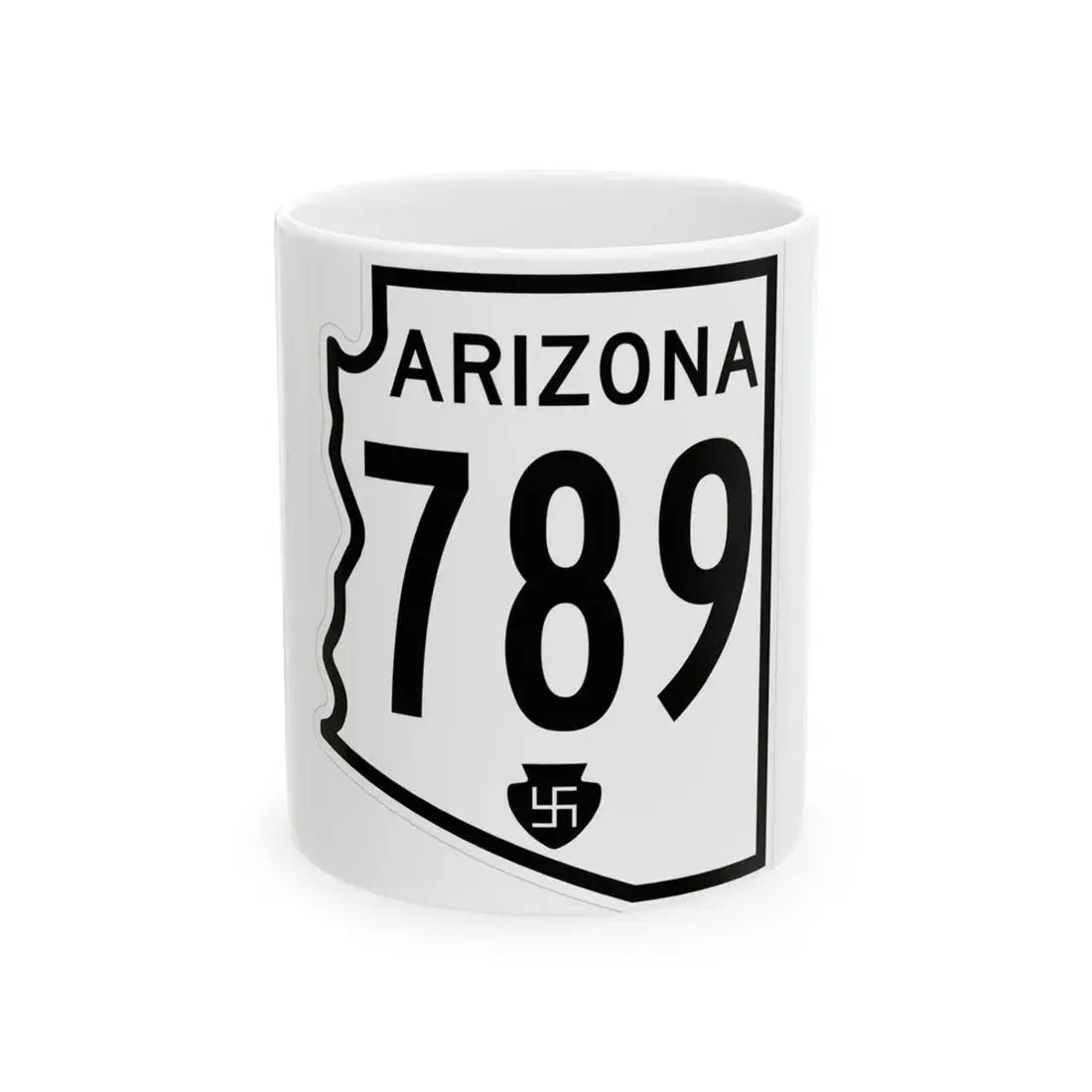 Arizona 789 1956 (Arizona) (Road Sign) White Coffee Mug 11oz - Go Mug Yourself