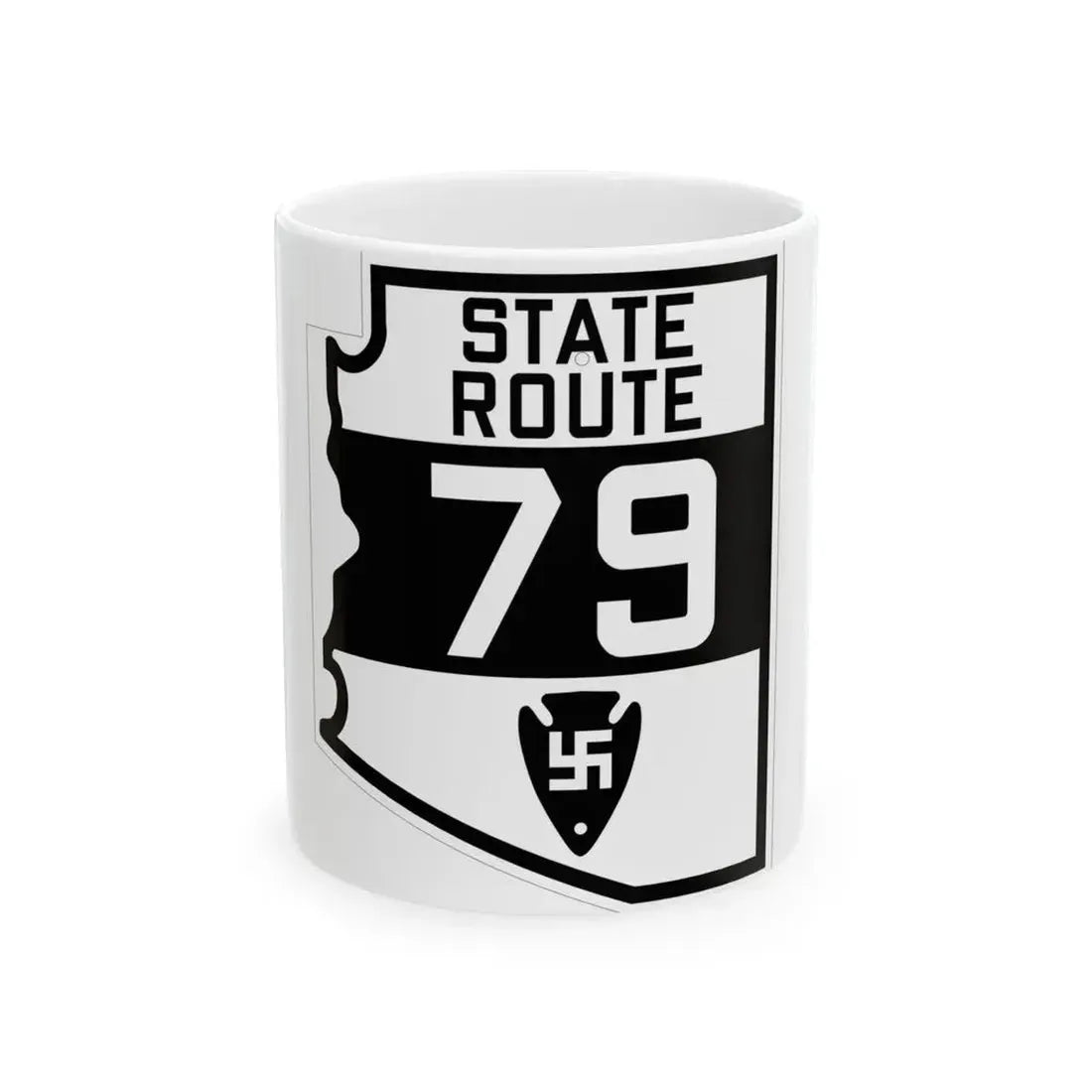 Arizona 79 1927 (Arizona) (Road Sign) White Coffee Mug 11oz - Go Mug Yourself