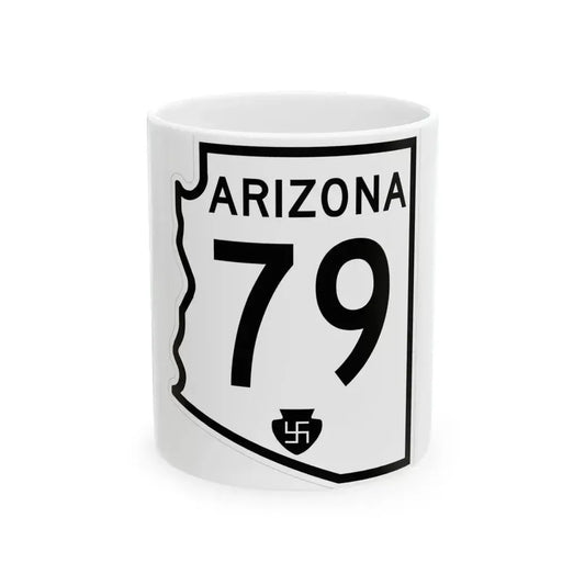 Arizona 79 1956 (Arizona) (Road Sign) White Coffee Mug 11oz - Go Mug Yourself