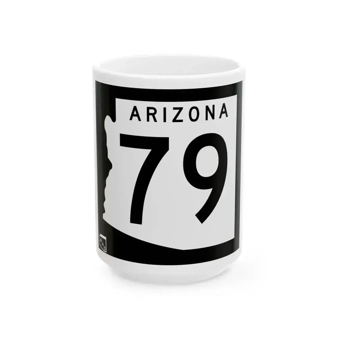 Arizona 79 1963 (Arizona) (Road Sign) White Coffee Mug 15oz - Go Mug Yourself