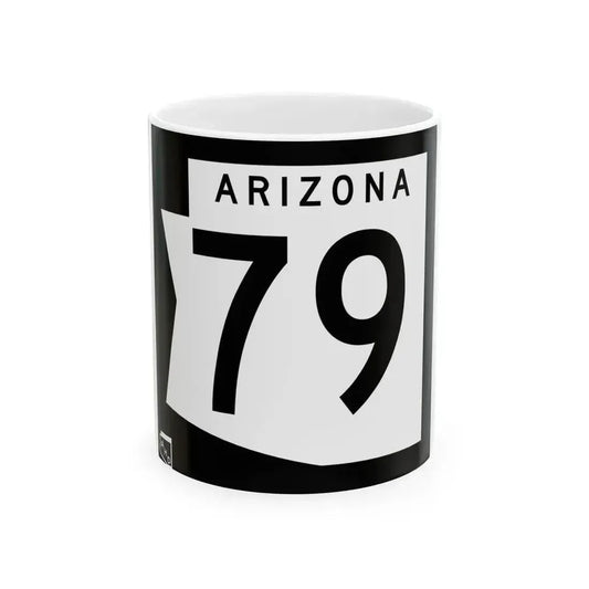 Arizona 79 1973 (Arizona) (Road Sign) White Coffee Mug 11oz - Go Mug Yourself