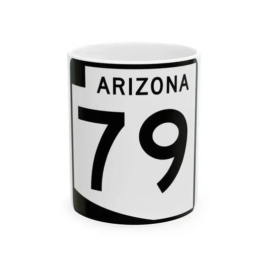 Arizona 79 (Arizona) (Road Sign) White Coffee Mug 11oz - Go Mug Yourself