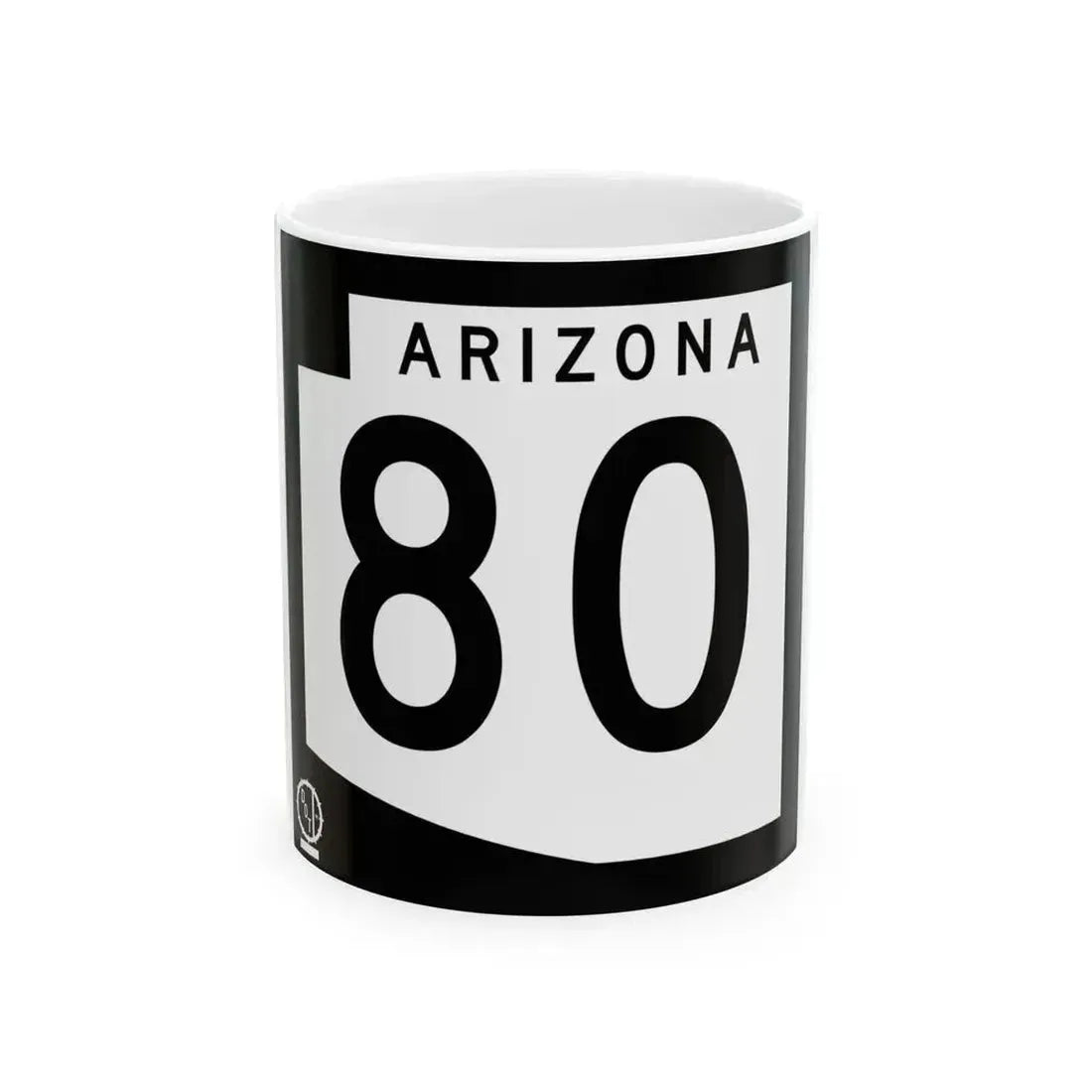 Arizona 80 1978 (Arizona) (Road Sign) White Coffee Mug 11oz - Go Mug Yourself