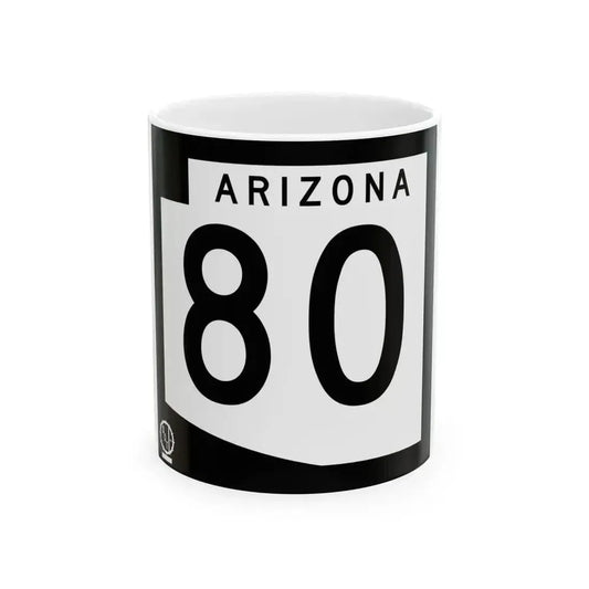 Arizona 80 1978 (Arizona) (Road Sign) White Coffee Mug 11oz - Go Mug Yourself