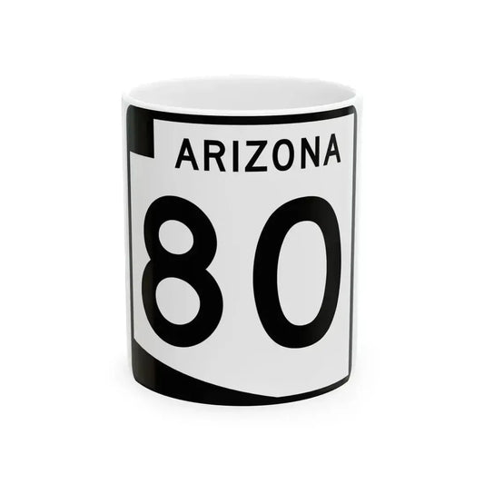 Arizona 80 (Arizona) (Road Sign) White Coffee Mug 11oz - Go Mug Yourself