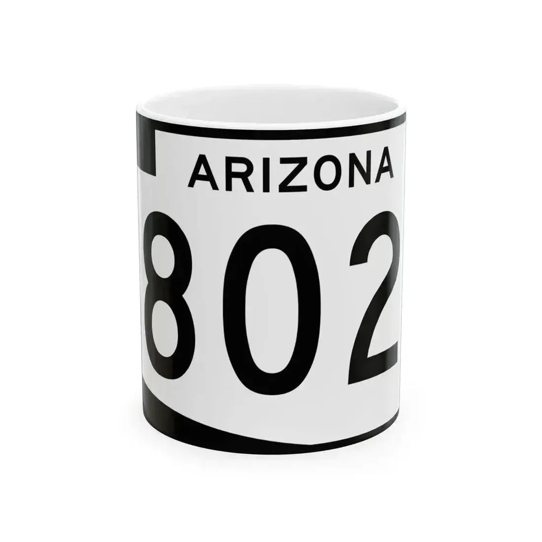 Arizona 802 (Arizona) (Road Sign) White Coffee Mug 11oz - Go Mug Yourself