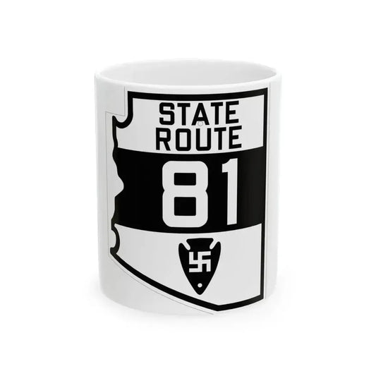 Arizona 81 1927 (Arizona) (Road Sign) White Coffee Mug 11oz - Go Mug Yourself