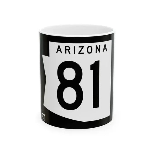 Arizona 81 1973 (Arizona) (Road Sign) White Coffee Mug 11oz - Go Mug Yourself