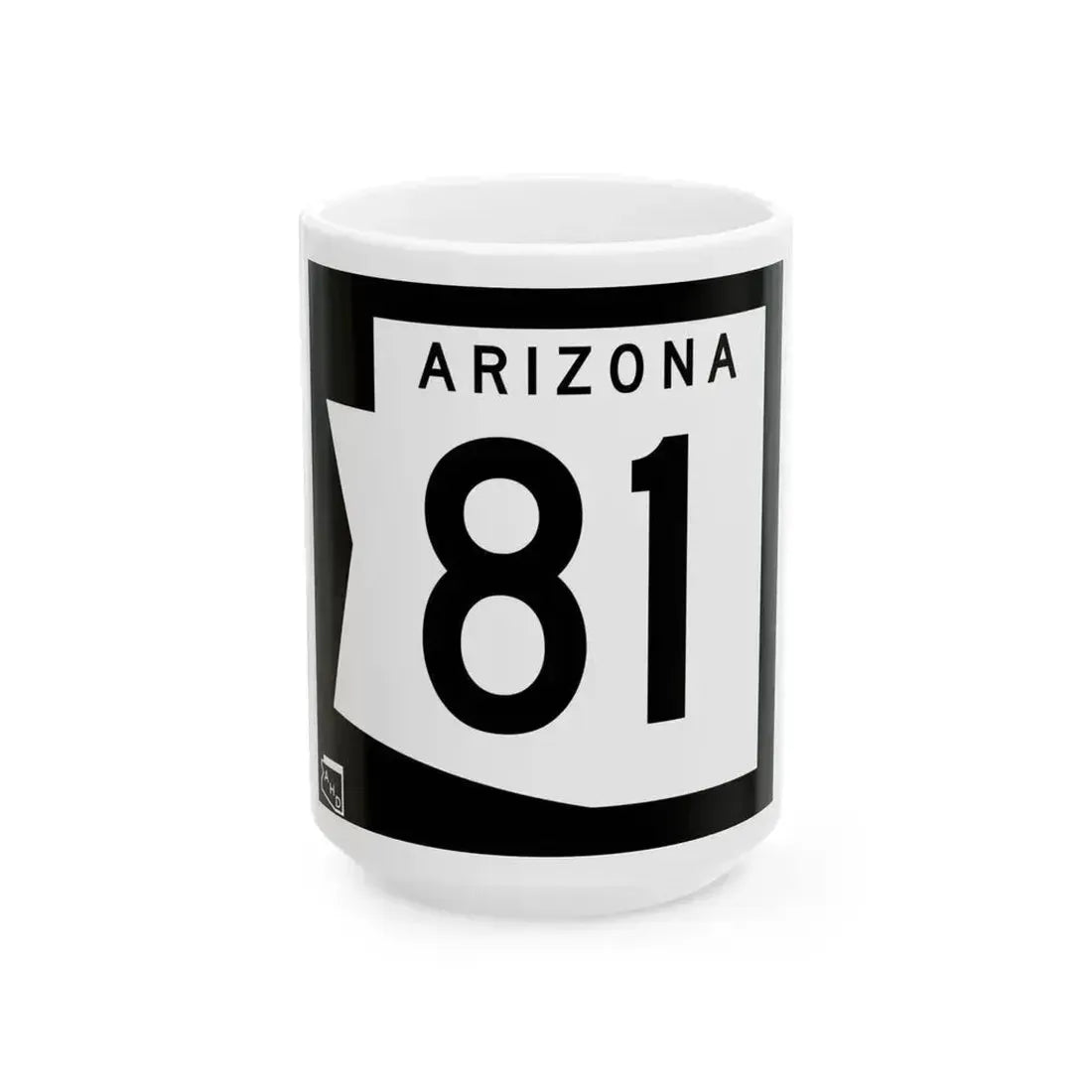 Arizona 81 1973 (Arizona) (Road Sign) White Coffee Mug - Go Mug Yourself